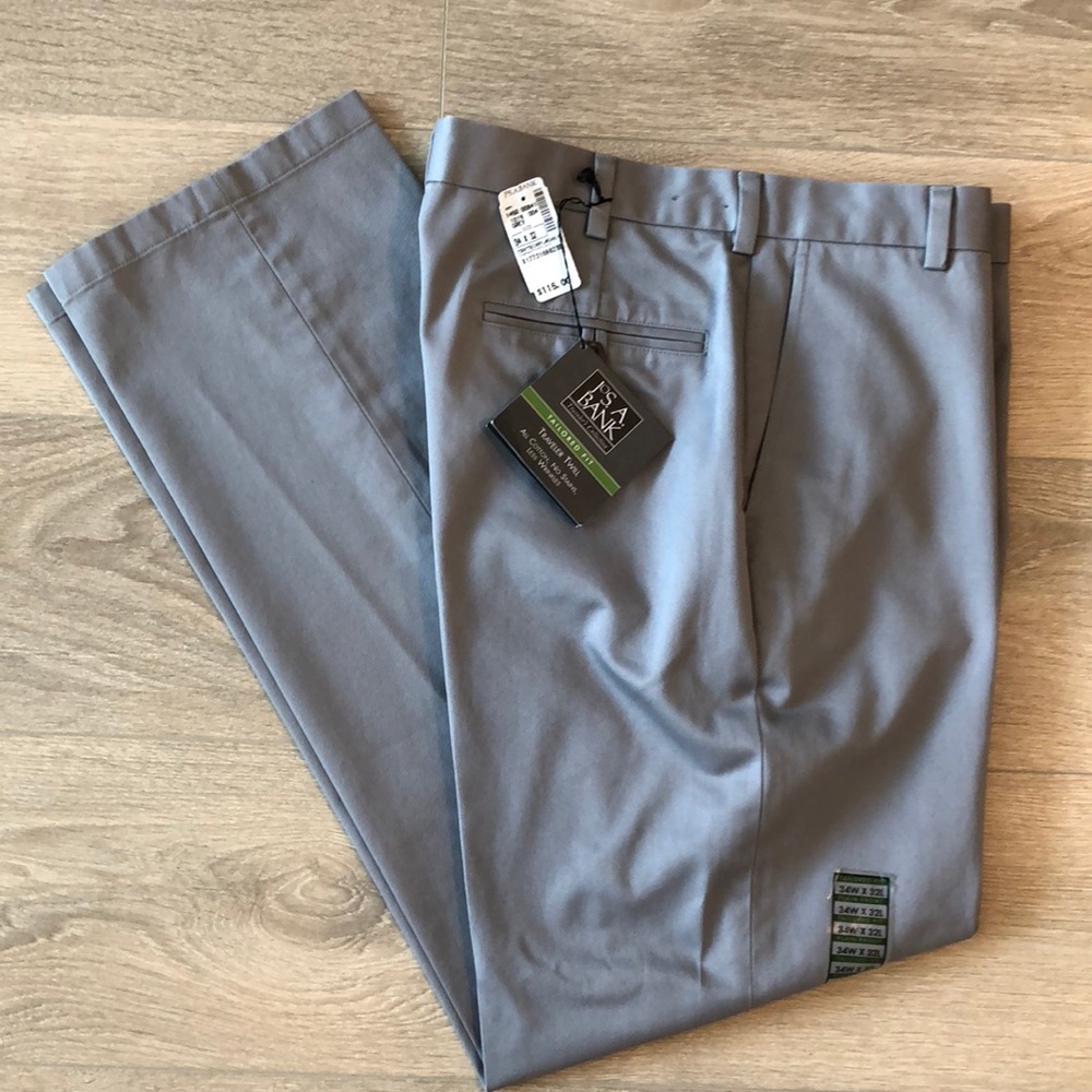 NWT Jos. A. Bank Traveler Twill - Grey, 34W x 32L
